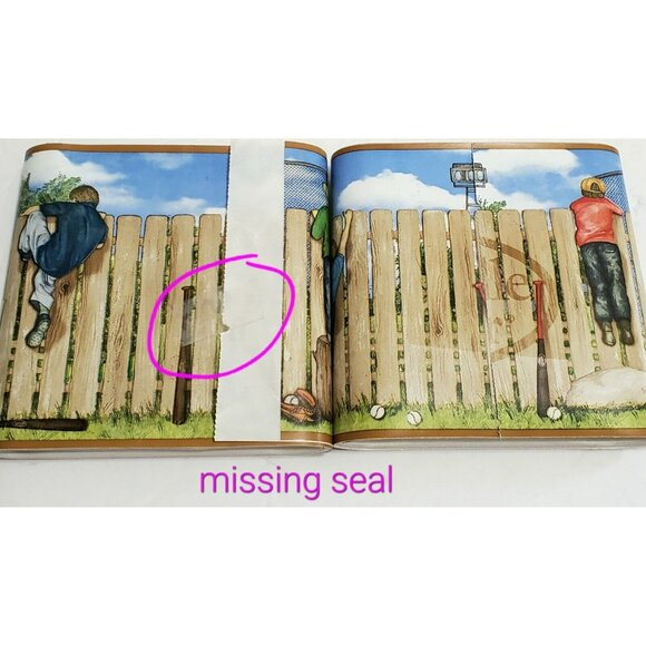 2 Louisville Slugger Border Self Adhesive Removable Wall Paper Baseball Boy Bat - Picture 9 of 9